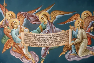 Grekisk ortodox ikon detalj Thessalonique Grekland