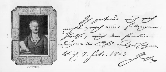 Goethes handstil och signatur