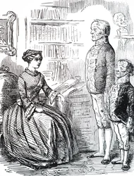 Henry John Temple, 3rd Viscount Palmerston överlämnar sin avskedsansökan till drottning Victoria.
