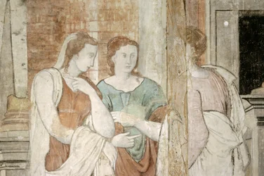 Hill Hall, väggmålning av Amor och Psyche