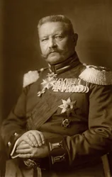 Historia. Tyskland. Generalen Paul von Hindenburg. Foto, Tyskland, ca 1914-16. (vykort)