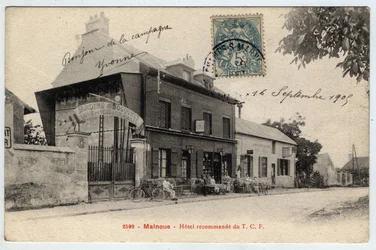 Ile de France, Seine et Marne (77), Emerainville: hotellet rekommenderar TCF i Malnoue - vykort sent 1800-talet - början av 1900-talet