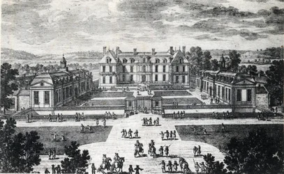 Ile de France, Seine et Marne (77), Pomponne: exteriörvy av Chateau de Pomponne - Vykort daterat 1929