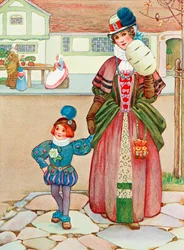 Illustration till dikten Difference ur boken Childhood av Millicent och Githa Sowerby, utgiven 1907