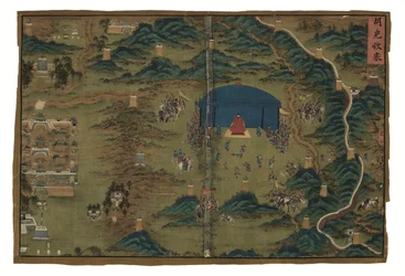 Imperialistiska påbud angående general Qi Mian, Ming-dynastin (bläck och färg på siden)