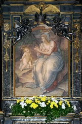 Interiör av Madonna della Ghiara, Reggio Emilia, Emilia-Romagna, Italien (foto)