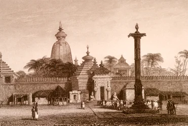 Jaganath-templet, Orissa, Indien (gravyr)