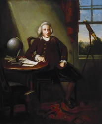 James Ferguson (1710-1776), brittisk astronom och konstnär (målare), i sin studie