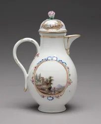 Kanna med lock, tillverkad av Meissen Porslinsfabrik, 1774-1814