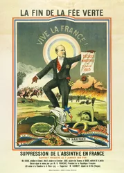 La fin de la fee verte, litografi när absint förbjöds i Frankrike 1915