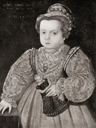 Lady Arbella Stuart som barn, från The Girl Through the Ages, publicerad 1933 (litho)