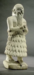 Lamgi-Mari, kung av Mari, Mellersta Eufrat, tidig dynastisk period, 3000 f.Kr. (marmor)