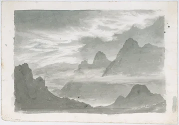 Skikt av stratus, kransar bergssluttningar, ca 1803-1811