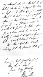 Brev från premiärminister Lord John Russell till biskopen av Durham, där han fördömer påvens aggression genom att inrätta romersk-katolska biskopsråd i England, skrivet på Downing Street, 4 november