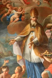 Sankt Nicolas, biskop av Myra, liv. St. Nicolas de Veroce kyrka, Saint-Nicolas de Veroce, Frankrike