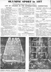 Lista över vinnare av priser för arkitektur, konst, skulptur, litteratur, drama och musik vid de olympiska spelen i London 1948 (litho)
