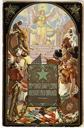 Litteratur. Lingvistik. Allegori över esperanto (europeiskt gemensamt språk.) Vykort, Ungern