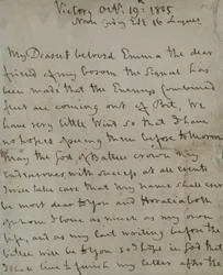 Lord Nelsons (1758-1805) sista brev till Emma Hamilton, skrivet från "Segern" före slaget vid Trafalgar