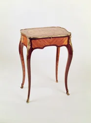 Louis XV intarsia skrivbord av Bernard van Risenburgh
