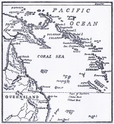 Karta över Melanesia