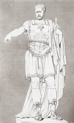 Marcus Furius Camillus (ca 446 – 365 f.Kr.), romersk soldat och statsman, från The Historic Gallery of Portraits and Paintings, publicerad 1808.
