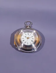 Marineklocka, i silver par-fodral, av John Harrison and Son