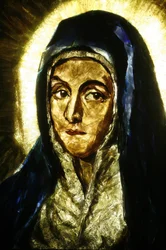 Mater Dolorosa (detalj) av El Greco, Lourdes, Frankrike