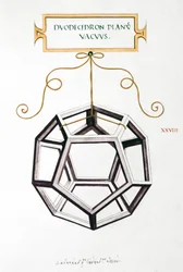 Matematiska teckningar Da Vincis dodekaeder