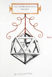 Matematiska ritningar Da VinciÕs Icosahedron