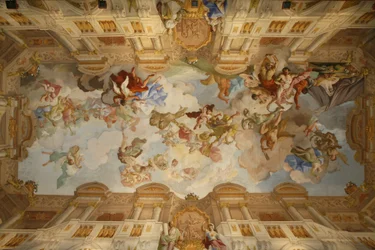 Melk abbey marmor room fresco, Melk, Österrike