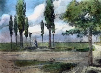 Minnessten över den plats, där Gustav Adolf dog