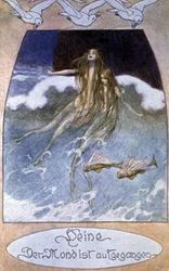 Sjöjungfrur, ca 1900 (vykort)