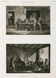 Metaller, koppar Kopparsmed och smed, Egypten, ca 1798