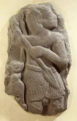 Moabitisk stormgud, Shihans gamla land Moab, ca 1100 f.Kr. (basalt)