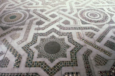 Mosaikgolv i Monreale Cathedral, Sicilien (foto)