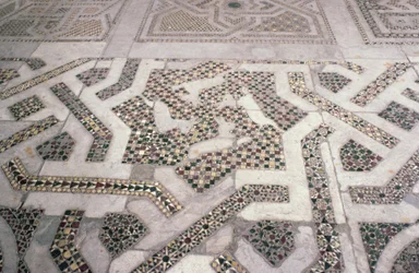 Mosaikgolv i Monreale Cathedral, Sicilien (foto)