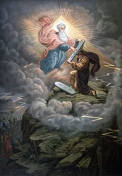 Moses tar emot lagens tabeller