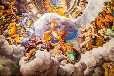 Manierismens mest berömda fresk: Giulio Romanos illusion uppfinner en kupol och löser upp rummets arkitektur i jättarnas fall, Jättarnas sal