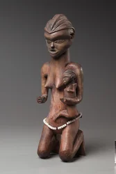 Mor-och-barn-figur, sent 1800-tal - början av 1900-talet