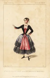 Fru Elisabeth Augustine Bressant som Nini Pompon i les Deux Compagnons du Tour de France av Lockroy och Wailly, Theatre des Varietes