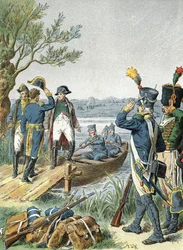 Napoleon I på Lobau Island med André Massena (1809)