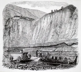 Navvies arbetar på Liverpool-Manchester Railway.