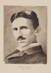 Nikola Tesla, kroatisk född serbisk ingenjör, fysiker och uppfinnare, c 1885