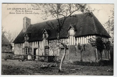 Normandie, Orne (61), Les Champeaux: utsikt över gården Ronceray, hemma hos Charlotte Corday (1768-1793) - Vykort sent 1800-tidigt 1900-tal