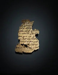 Sida från en oinspelad Koran-palimpsest kopierad på en tidigare koptisk bibel, troligen Egypten, ca 800-talet (bläck på veläng)