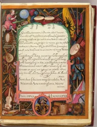 Sidor från albumet Amicorum av Philipp Hainhofer, 1596-1633