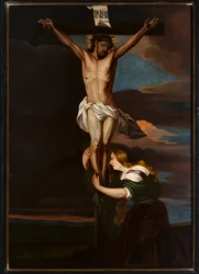 Sockenkyrka (Vår Fru församlingskyrka). Interiör. Målning. Golgata.