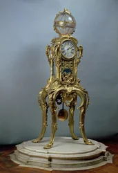 Passament astronomisk klocka tillverkad av Jacques Caffieri (1678-1755) för Ludvig XV av Frankrike