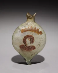 Pilgrimsflaska med Nimbed Figur, c.400-600