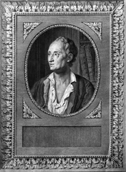 Porträtt av Denis Diderot - gravyr från 1800-talet